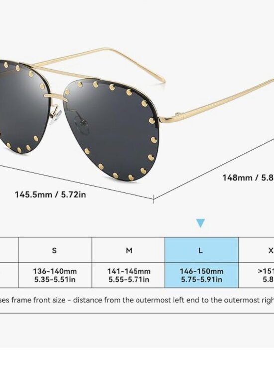Studded Gold Lines Sunglasses